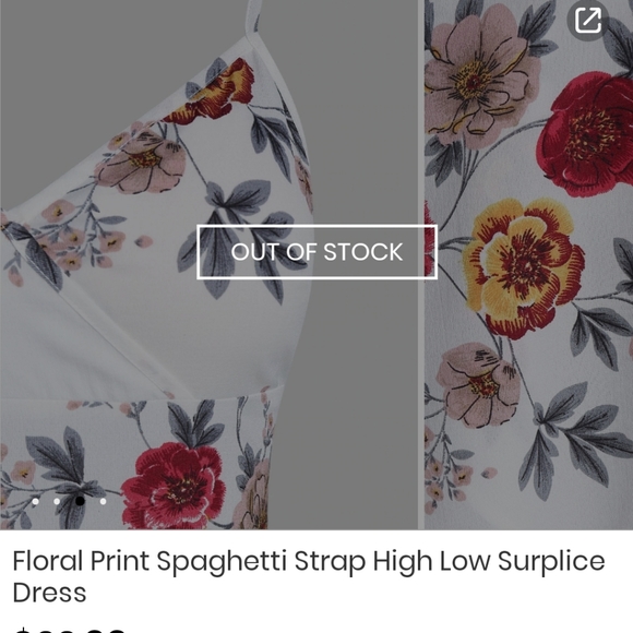Floral spaghetti strap dress - Picture 9 of 10